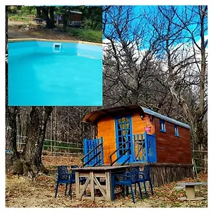 Roulotte La Bleuet Avec Piscine Valgorge